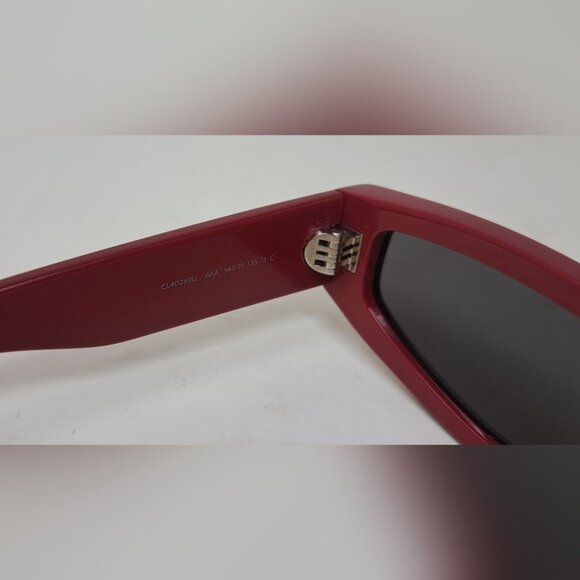 Celine Triomphe Womens Triomphe Sunglasses Red Smoky Gray CL40269U 66A 54-19-135 - Picture 6 of 15